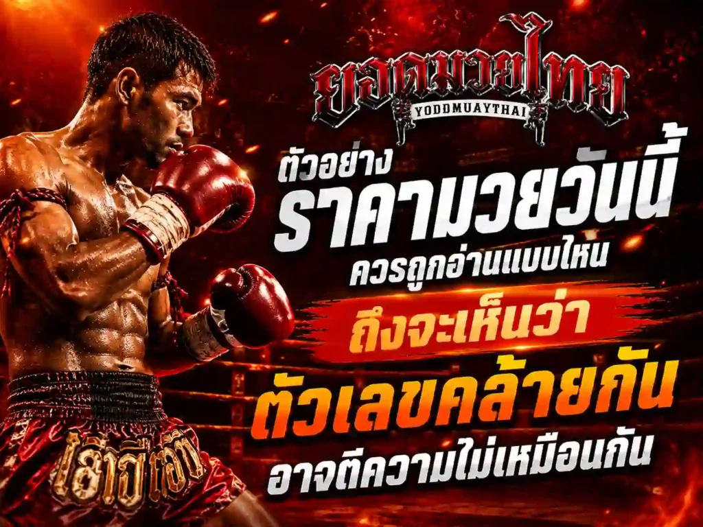 ตัวอย่าง ราคามวยวันนี้ ควรถูกอ่านแบบไหน