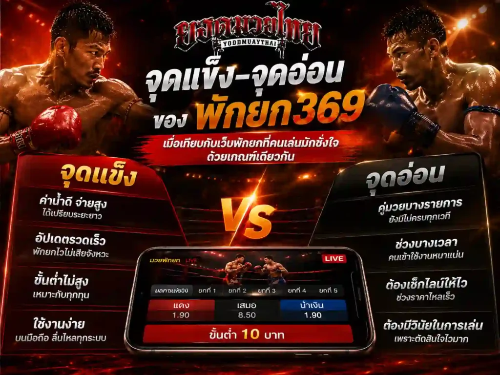 จุดแข็ง-จุดอ่อนของพักยก369 อยู่ตรงไหน