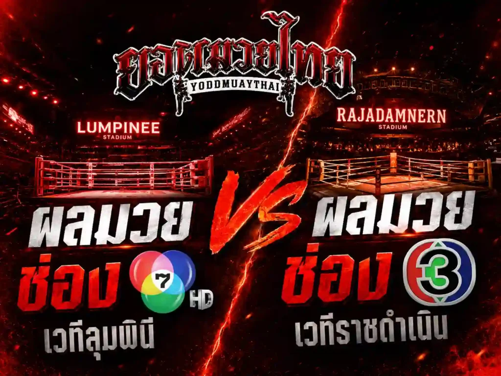 ผลมวยช่องเจ็ดและช่องสามต้อง ดูผลมวยวันนี้
