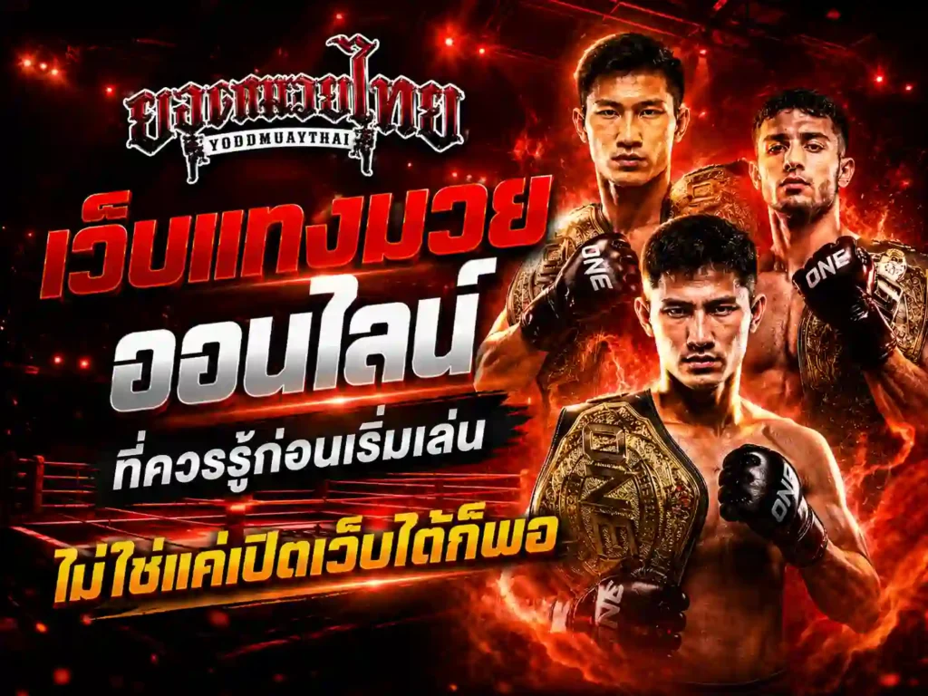 เว็บแทงมวย ควรรู้ก่อนเริ่มเล่น